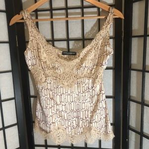 Dolce & Gabbana Silk and Lace Top